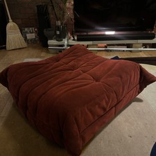 Ligne Roset Red Togo Footstool by Michel Ducaroy