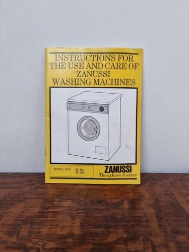 Vintage zanussi instruction - vintage,