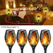 4Pcs Solar Flickering Flame