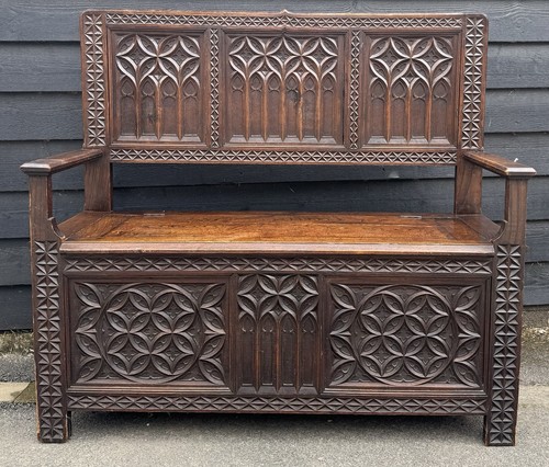 Charming carved oak victorian - charming,