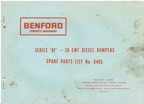 Benford series 30cwt diesel - benford,