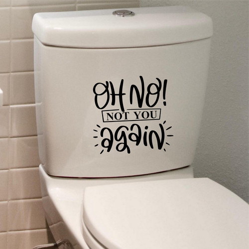 Funny toilet sticker not - toilet,