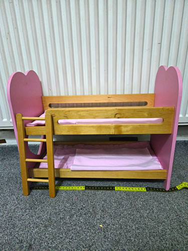 Vintage wooden doll - wooden, beds