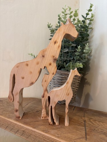 Hand carved wooden - hand-carved, giraffe