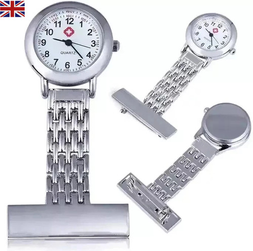 Stainless steel nurse watch - stainless,