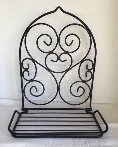 Ornate black wrought - black, iron