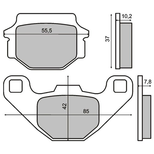 Rear brake pads tgb - brake,