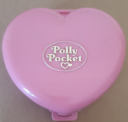 Polly pocket pink heart - polly, heart-shaped