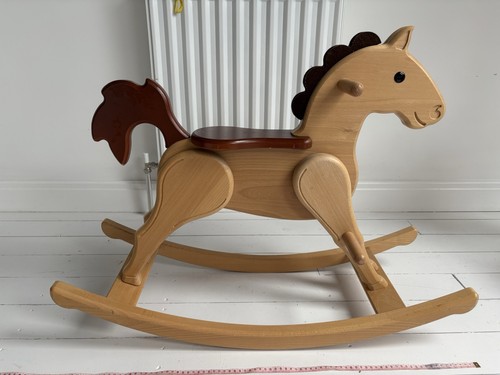 Wooden rocking horse solid - wooden,