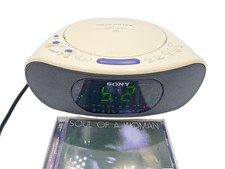 Sony ICF-CD837L FM MW LW Clock Radio Alarm Dream Machine Cream Retro Collectible