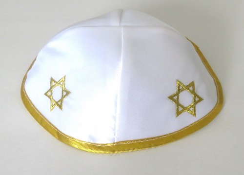 Judaica cm white satin - -,