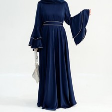 Dubai Women Long Dress Caftan Jalabiya Muslim Maxi Robe Abaya Kaftan Wedding