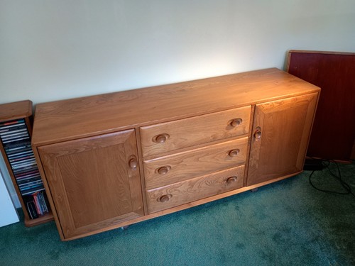 Ercol 455 sideboard elm retro - elm,