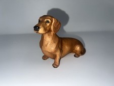 Vintage Castagna Collection Dachshund Sausage Dog Figure 1988 Red Weiner