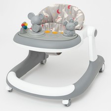 3-in-1 Foldable Baby Walker Adjustable Height Sit-to-Stand Toddler Musical Chair