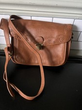 Ladies Brown Leather Tula Handbag. Excellent Condition