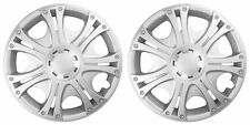 2 x14" Inch Caravan Motorhome Wheel Trims Rims Hub Caps  - SILVER