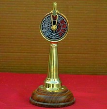 6'' Brass Made Ship Telegraph Engine Room Antique Nautical & Wooden Base