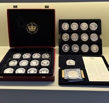 Queen Elizabeth II Golden Jubilee Coin Collection 2002 Silver Proof 26 Coin Set 