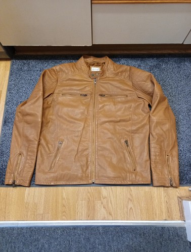 Fire mens tan leather - on, cafe