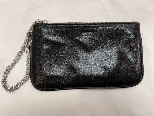 Dkny black faux leather - black,