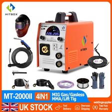 HITBOX 200A 4in1 MIG Welder 220V Inverter Gas Gasless ARC TIG Welding Machine UK