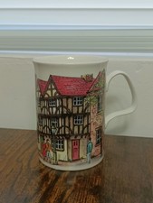 Roy Kirkham Street Scenes Fine Bone China England Cup Mug Vintage 1990s
