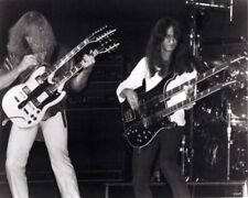 Rush 1970's concert Alex Lifeson Geddy Lee play twin neck guitars 24x36 poster