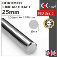 25mm Shaft Smooth Chromed Steel Linear Round bar Rail slide rod Bearing CNC UK