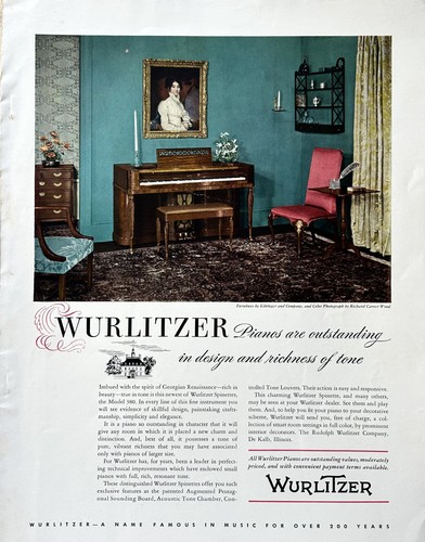 1942 rudolph wurlitzer - 1942, ad