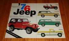 Original 1976 Jeep Full Line Auto Show Edition Sales Brochure CJ-5 CJ-7 Wagoneer