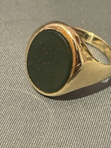 9ct bloodstone signet - signet, ring