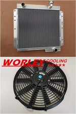 3Row Aluminum Radiator + 14 inch FAN for TOYOTA Land Cruiser FJ40 FJ45 Petrol MT