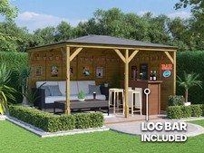 Wooden Bar Gazebo 4x3m Garden