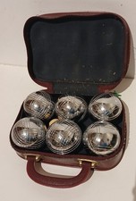 OBUT Petanque Boules X 6 Set With Original Wooden Jack & Vinyl Case