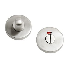 Bathroom Thumb Turn Lock with Emergency Release on Rose Stainless Steel