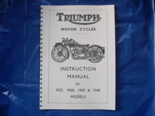 TRIUMPH PRE-WAR INSTRUCTION