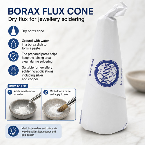 Borax flux cone dry jewellery - borax,