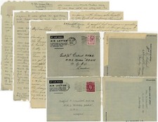 WW2 AIR LETTERS GB 1943 to PHILIP CALVERT Ship HMS MORRIS DANCE Anti Submarine