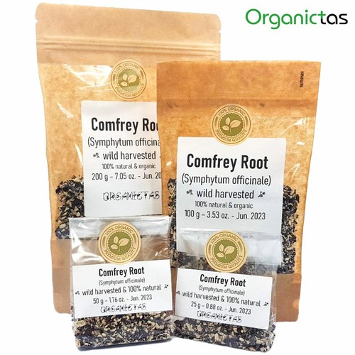 Organic comfrey root - organic, cut
