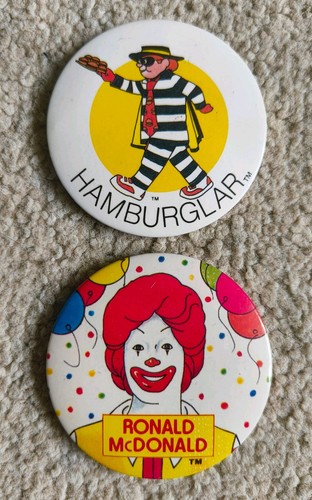 Vintage mcdonald badges - vintage, mcdonald’s