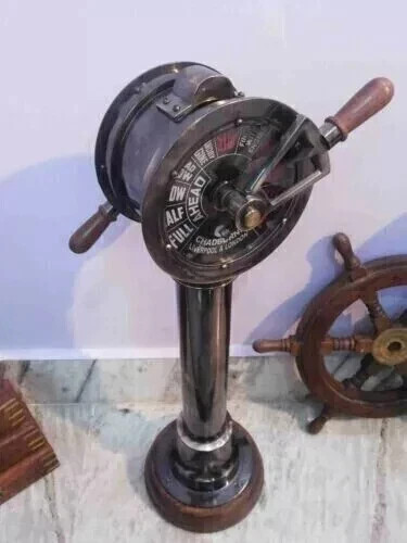 Antique nautical brass ship - antique,
