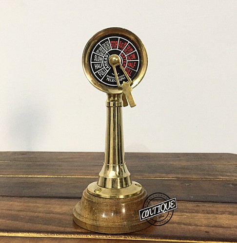 Brass ship telegraph on - telegraph,