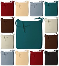 Seat Pads Foam Inside with Ties Foam Cushion Removable Zip Cover Polycotton