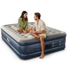  Inflatable Mattress, Air Bed, Double Airbed, Blow Up Mattress with Bui