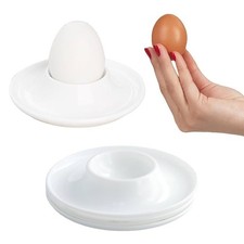 Pack Of 4 Egg Cups, White Stand, Egg Holder Tray, Kitchen Breakfast Utensil