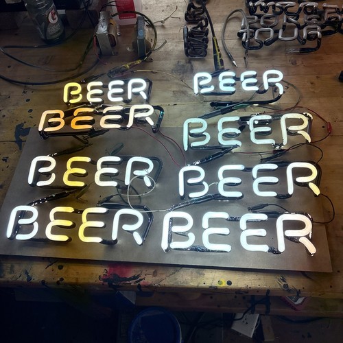 Pick beer neon sign - beer,