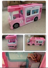 BARBIE CAMPER VAN WITH ACCESSORIES - EXCELLENT  CONDITION