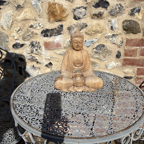 Hand carved wooden - carved, buddha