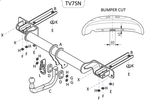 Towtrust swan neck towbar for - neck,